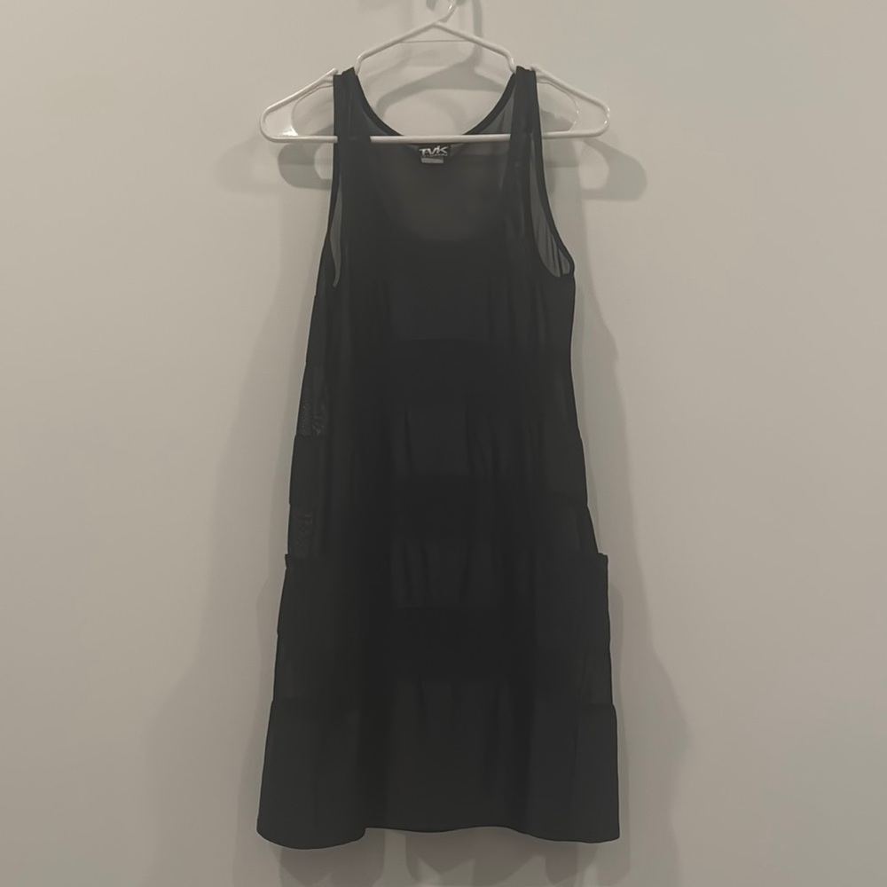 Black Sleeveless Sundress Coverup